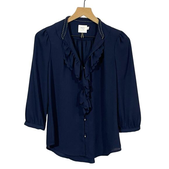Anthropologie HD in Paris Picea Blouse - Blue - US 2 - Picture 6 of 16